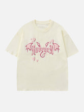 T-shirt imprimé en mousse avec motif cœur du diable