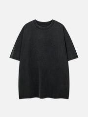 T-Shirt mit dimensionalem Stempel und Prägung