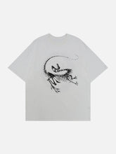 T-shirt imprimé en plastisol fossile de dinosaure