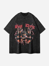 Doberman Pinscher Print Washed Out T-shirt