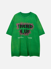 T-Shirt mit Doodle-Buchstaben-Print