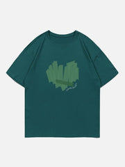 T-shirt en forme de cœur cousu avec du ruban adhésif