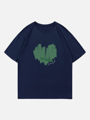 T-shirt en forme de cœur cousu avec du ruban adhésif