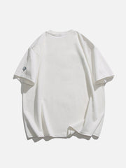 T-Shirt mit gesticktem Patch und Rabbit Landing Print