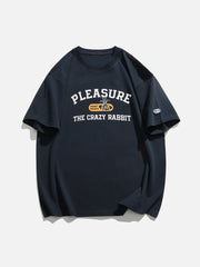 T-Shirt mit gesticktem Patch und Rabbit Landing Print