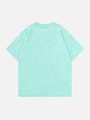 T-Shirt mit Plüschkaninchen-Stickerei