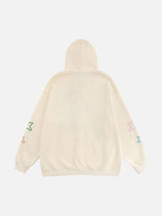 Sweat à capuche étoile brodée