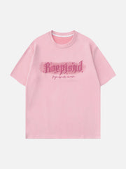 T-Shirt mit gesticktem Buchstaben-Doodle-Grafik