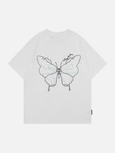T-shirt papillon brodé