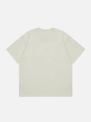 Embroidery Question Mark Letter Print Tee