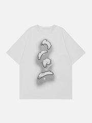 T-Shirt mit Kaninchen-Stickerei