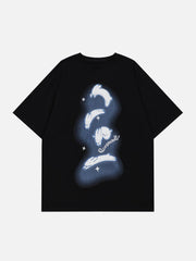 T-Shirt mit Kaninchen-Stickerei