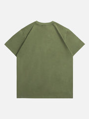 Embroidery Star Letter Print Tee