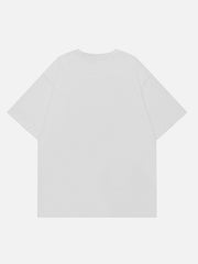 T-Shirt mit bestickter Krawatte und Grafik