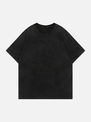 Gewaschenes T-Shirt mit Stickerei