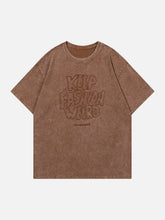 T-shirt délavé brodé