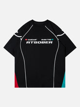 Europäisches und amerikanisches Basketball-T-Shirt mit Hip-Hop-Liniendekoration