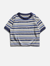 T-shirt court à rayures « Explorer »