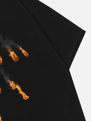 T-shirt imprimé boule de feu