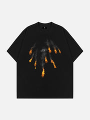 T-shirt imprimé boule de feu