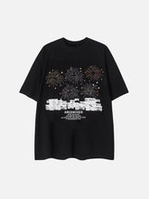 T-shirt imprimé feux d'artifice