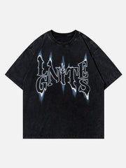 Flame Font Print Tee
