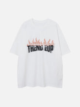 T-shirt graphique avec lettres de flamme