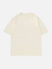 Flocked Color Letter TEE