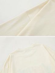 Flocked Color Letter TEE