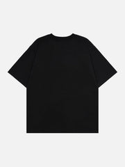 Flocked Letter Slit Tee
