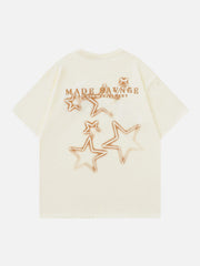Flocked Star Letter Tee