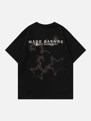 Flocked Star Letter Tee