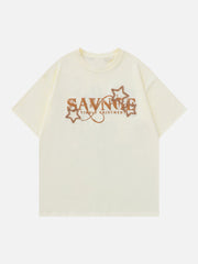 Flocked Star Letter Tee