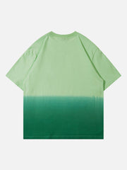 T-Shirt mit Farbverlauf und Blumendruck