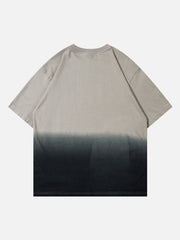 T-Shirt mit Farbverlauf und Blumendruck
