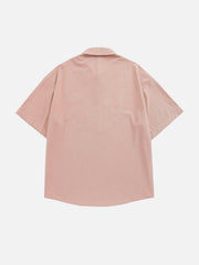 Poloshirt mit Blumen- und Schmetterlingsstickerei