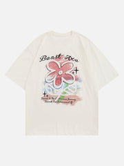 Flower Embroidery Tee