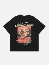 T-shirt peinture à l'huile de fleurs