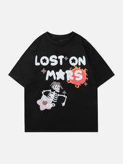 Flower Skeleton Graphic Tee