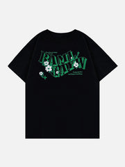 T-shirt à imprimé floral brodé