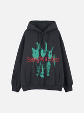 Fluorescent Green Mask Fleece Hoodie