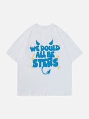 T-Shirt mit Schaumstoff-Dämonenhorn-Print