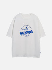 T-Shirt mit Schaumstoff-Buchstaben-Print