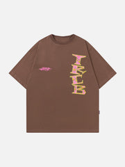 T-Shirt mit Schaumstoff-Buchstaben-Print