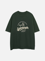 T-Shirt mit Schaumstoff-Buchstaben-Print