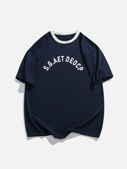 T-Shirt mit Schaumstoff-Aufdruck und Buchstaben
