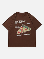 Foam Printing Pizza Print Tee