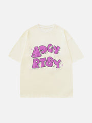 T-Shirt mit Schaumdruck und Sternenmuster