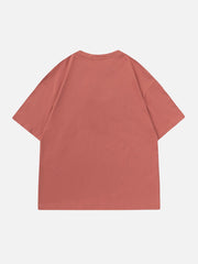 T-Shirt mit Schaumdruck und Wasserflecken-Print