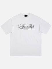 T-Shirt mit Schrift-Logo-Druck